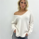 maglia con scollo a v e spacchi laterali monaco